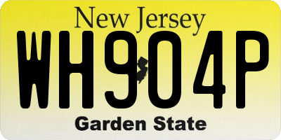 NJ license plate WH904P