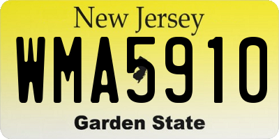 NJ license plate WMA5910