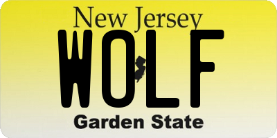 NJ license plate WOLF