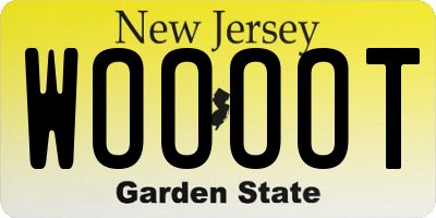 NJ license plate WOOOOT