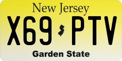 NJ license plate X69PTV