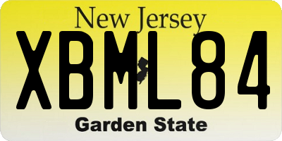 NJ license plate XBML84