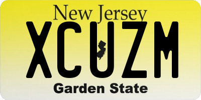 NJ license plate XCUZM