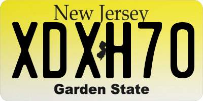 NJ license plate XDXH70