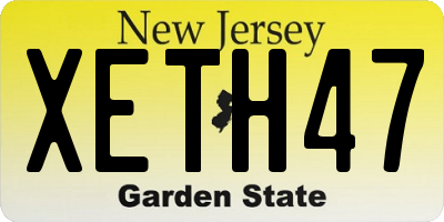 NJ license plate XETH47