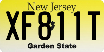 NJ license plate XF811T