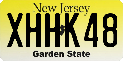 NJ license plate XHHK48