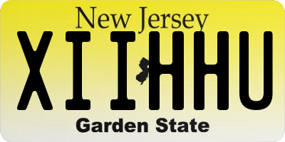 NJ license plate XIIHHU