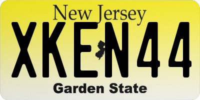 NJ license plate XKEN44