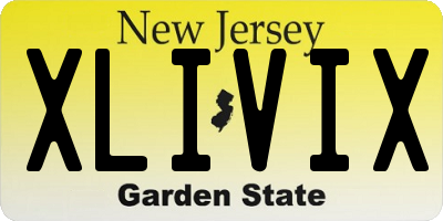 NJ license plate XLIVIX