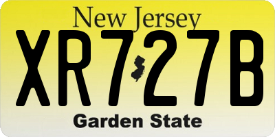 NJ license plate XR727B