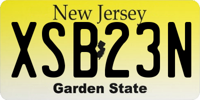 NJ license plate XSB23N