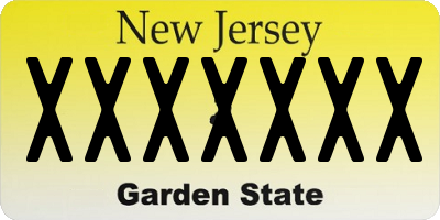 NJ license plate XXXXXXX