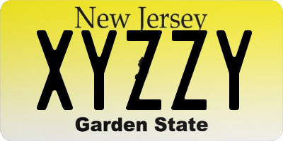 NJ license plate XYZZY