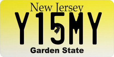 NJ license plate Y15MY