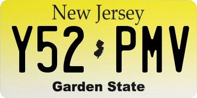 NJ license plate Y52PMV