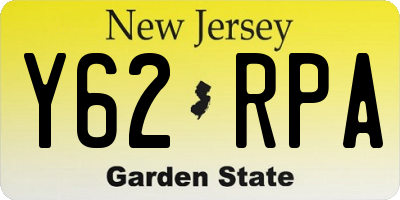 NJ license plate Y62RPA