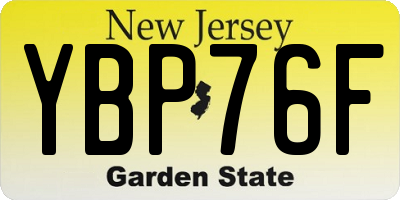 NJ license plate YBP76F