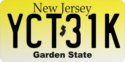 NJ license plate YCT31K