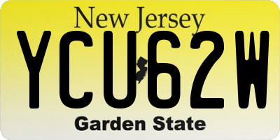 NJ license plate YCU62W