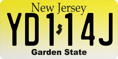 NJ license plate YD114J