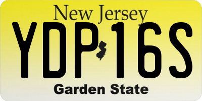 NJ license plate YDP16S