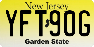 NJ license plate YFT90G