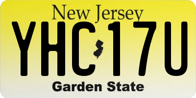 NJ license plate YHC17U