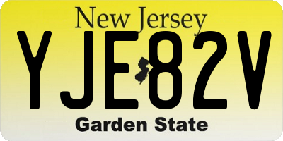 NJ license plate YJE82V