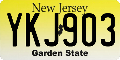 NJ license plate YKJ903