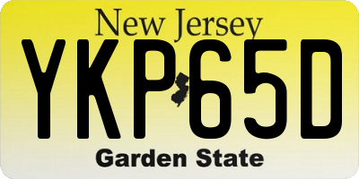 NJ license plate YKP65D