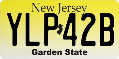 NJ license plate YLP42B