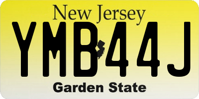 NJ license plate YMB44J