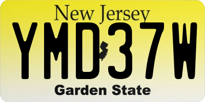 NJ license plate YMD37W