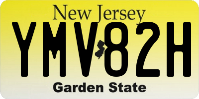 NJ license plate YMV82H