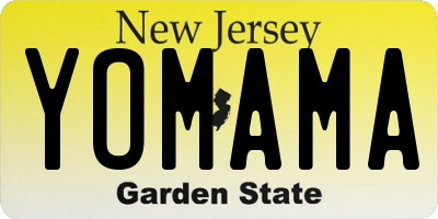 NJ license plate YOMAMA