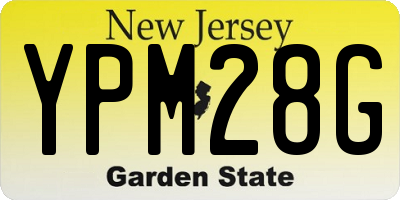 NJ license plate YPM28G