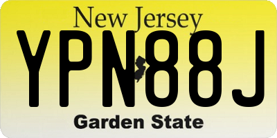 NJ license plate YPN88J