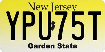 NJ license plate YPU75T