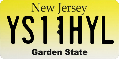 NJ license plate YS11HYL