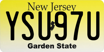 NJ license plate YSU97U