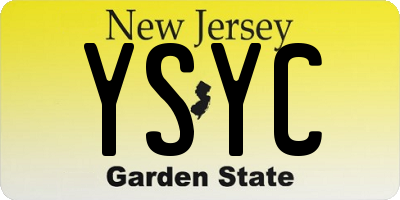 NJ license plate YSYC