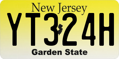 NJ license plate YT324H