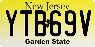 NJ license plate YTB69V