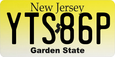 NJ license plate YTS86P