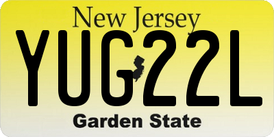 NJ license plate YUG22L