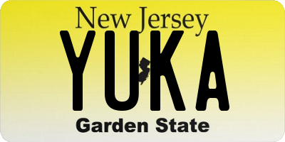 NJ license plate YUKA