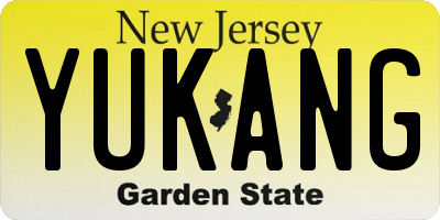 NJ license plate YUKANG