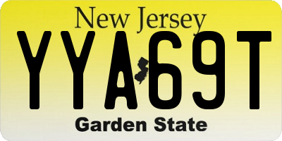 NJ license plate YYA69T