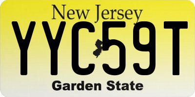 NJ license plate YYC59T